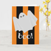 Niedliche Halloween Ghost Orange Black "Spook-taku Karte (Gelbe Blume)