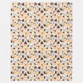 Niedliche Halloween Ghost Spooky Geister, Pumpkins Fleecedecke (Vorderseite)