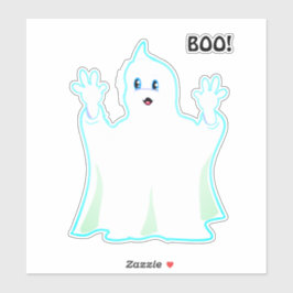 Niedliche Halloween-Ghost-Sticker Aufkleber
