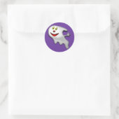 Niedliche Halloween-Ghost-Sticker Runder Aufkleber (Tasche)