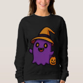 Niedliche Halloween-Ghost-Sticker Sweatshirt (Vorderseite)
