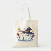 Niedliche Halloween Ghost Tote Tasche (Vorne)