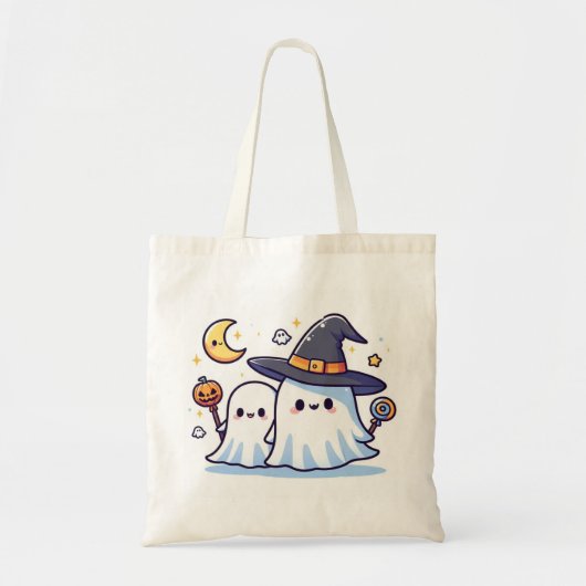 Niedliche Halloween Ghost Tote Tasche (Vorne)