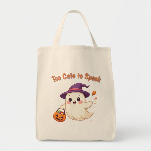 Niedliche Halloween Ghost Tote Tasche "Zu Niedlich (Vorne)
