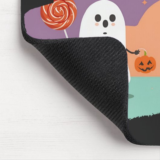 Niedliche Halloween Ghost und Candy Friends Mousepad (Ecke)