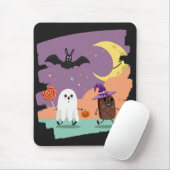 Niedliche Halloween Ghost und Candy Friends Mousepad (Mit Mouse)