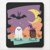Niedliche Halloween Ghost und Candy Friends Mousepad (Vorne)