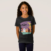 Niedliche Halloween Ghost und Candy Friends T-Shirt (Vorne ganz)