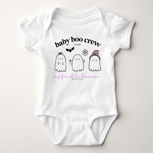 Niedliche Halloween Ghosts Erste Halloween Boom Cu Baby Strampler (Vorderseite)