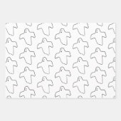Niedliche Halloween-Ghosts-Kontur Geschenkpapier Set (Vorderseite 2)