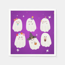 Niedliche halloween ghosts spookokine napkins