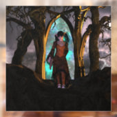 Niedliche Halloween-Girl Fensteraufkleber (Blatt 2)