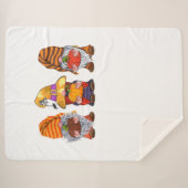 Niedliche Halloween-Gnome Herbstkürme fallen Urlau Sherpadecke (Vorderseite (Horizontal))