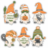 Niedliche Halloween-Gnomes Aufkleber (Vorderseite)