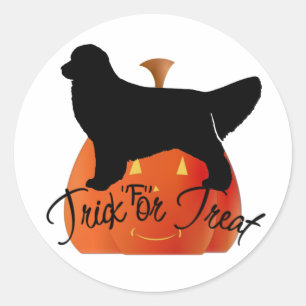 Niedliche Halloween-Golden Retriever Runder Aufkleber