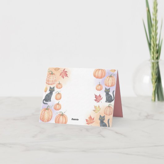 Niedliche Halloween-Grußkarte Dankeskarte (Rückseite)