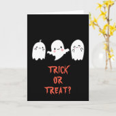 Niedliche Halloween-Grußkarte, Trick oder Trete Karte (Gelbe Blume)