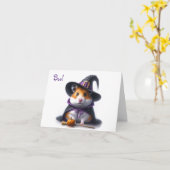 Niedliche Halloween-Hamster-Grußkarte Karte (Gelbe Blume)