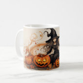 Niedliche Halloween Hexe 50 Tasse (Vorderseite Links)