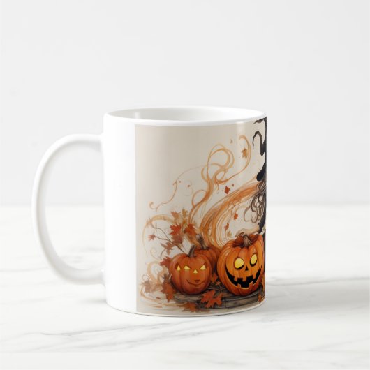 Niedliche Halloween Hexe 50 Tasse (Links)