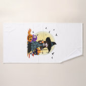 Niedliche Halloween-Hexe Badehandtuch (Badehandtuch)