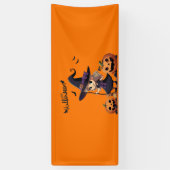Niedliche Halloween-Hexe Banner (Vertikal)