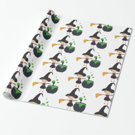 Niedliche Halloween-Hexe Geschenkpapier