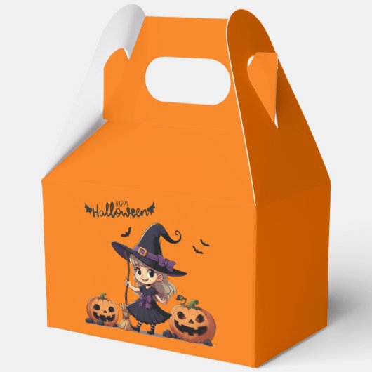 Niedliche Halloween-Hexe Geschenkschachtel (Vorderseite)