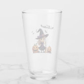 Niedliche Halloween-Hexe Glas (Rückseite)
