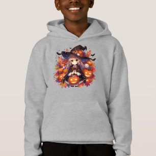 Niedliche Halloween-Hexe Hoodie