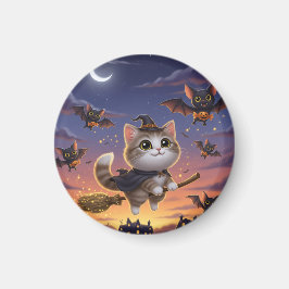 Niedliche Halloween-Hexe Magnet