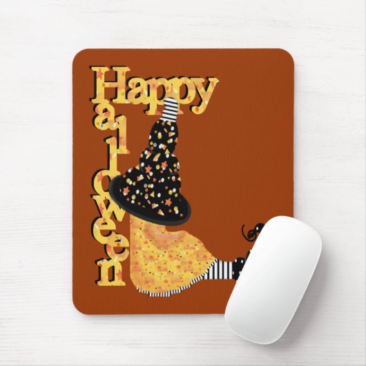Niedliche Halloween-Hexe Mousepad (Mit Mouse)