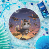 Niedliche Halloween-Hexe Pappteller (Party)