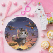 Niedliche Halloween-Hexe Pappteller (Party)