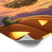 Niedliche Halloween-Hexe Poster (Ecke)