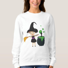 Niedliche Halloween-Hexe Sweatshirt