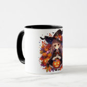 Niedliche Halloween-Hexe Tasse (Vorderseite Links)