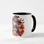 Niedliche Halloween-Hexe Tasse (VorderseiteRechts)