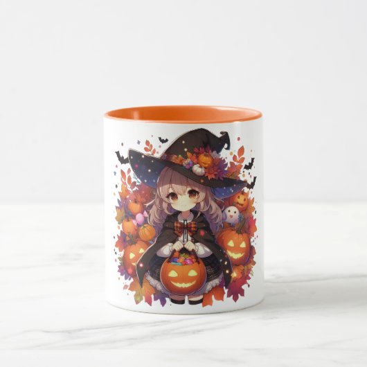 Niedliche Halloween-Hexe Tasse (Zentrum)