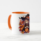Niedliche Halloween-Hexe Tasse (Vorderseite Links)