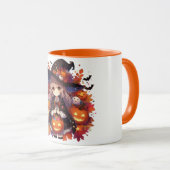 Niedliche Halloween-Hexe Tasse (VorderseiteRechts)