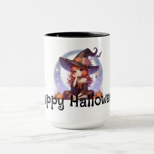 Niedliche Halloween-Hexe Tasse (Zentrum)