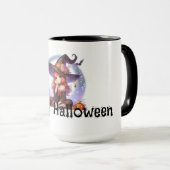 Niedliche Halloween-Hexe Tasse (VorderseiteRechts)