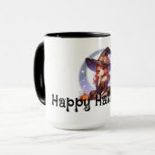 Niedliche Halloween-Hexe Tasse (Vorderseite Links)