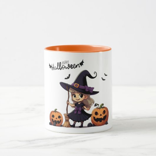 Niedliche Halloween-Hexe Tasse (Zentrum)