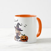 Niedliche Halloween-Hexe Tasse (VorderseiteRechts)