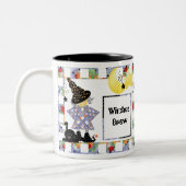 Niedliche Halloween-Hexe Zweifarbige Tasse (Links)