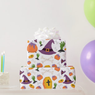Niedliche Halloween Hexen Kids Geschenkpapier