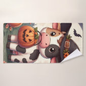 Niedliche Halloween-Hexenkuh Badehandtuch (Badehandtuch)
