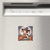 Niedliche Halloween-Hexenkuh Magnet (In Situ (Geschirrspüler))